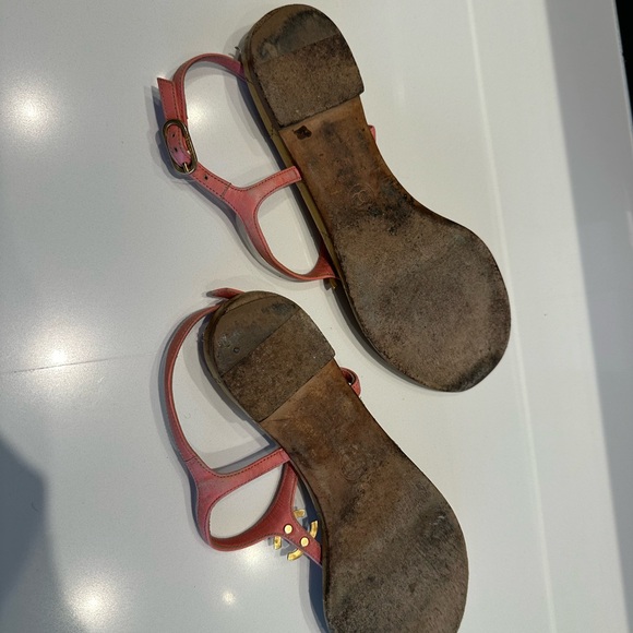 Chanel Pink and Gold Sandals size 36.5 - Picture 2 of 2